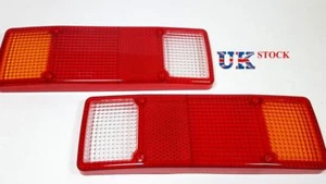 2x Rear Truck Tail Lights Lens Dodge Bus Truck Lorry Van Pickup Chassis 4 Lights - Picture 1 of 4