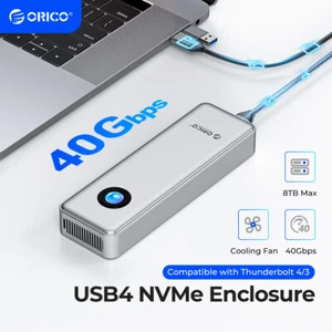 ORICO 40 Gbit/s M.2 NVMe SSD Gehäuse USB4 M.2 Gehäuse für NVMe/PCIE4.0 SSD&UASP - Bild 1 von 14