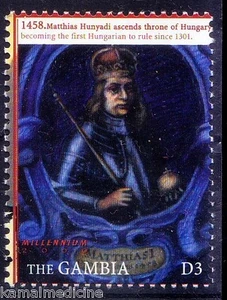 Gambia 2000 MNH, Matthias Hundyadi,  1443 1490 - 14 King of Hungary, Croatia  - Picture 1 of 1
