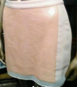 AMERICAN EAGLE OUTFITTERS PINK SEQUIN MINI SKIRT SIZE 0 SMALL - Picture 1 of 3