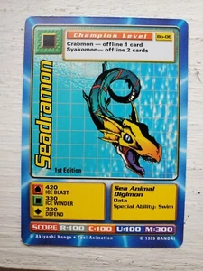 1x Seadramon Bo-06 Set 1 - 1st Edition Bandai Digimon 1999 Near Mint - Picture 1 of 2