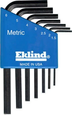 Eklind 10507 Metric MM 7 piece Short Arm Hex L Key Allen Wrench Case Set - Image 1 of 4