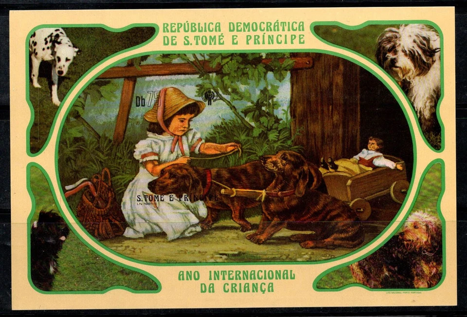 Sao Tomé-et-Principe 1981 Mi. Bl. 76B Bloc Feuillet 100% Sans gomme Enfants, Enf - Photo 1/1