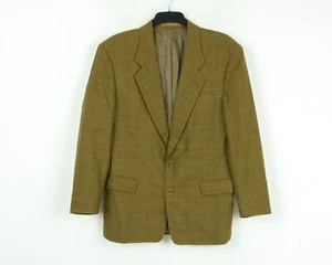 HUGO BOSS Corleone Vtg Men UK 40 US Blazer Virgin Wool Jacket EU 50 Check Coat M - Picture 1 of 13
