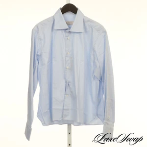 NWT The Armoury Made in Amritsar Solid Blue Light Twill Button Down Shirt NR #5 - Picture 1 of 8