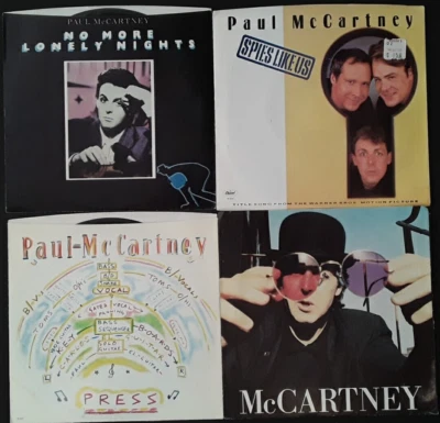 Paul McCartney 7" Vinyl 45s Picture Sleeves Lonely Nights Spies Press My Brave - Image 1 of 4