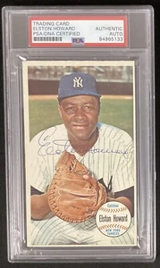 Elston Howard Signed 1964 Topps #21 Giants Baseball Card NY Autograph PSA/DNA #2 - Picture 1 of 2