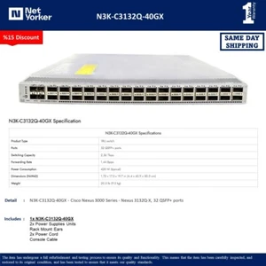 Cisco Nexus N3K-C3132Q-40GX 3132Q-X 32-Port QSFP+ - Same Day Shipping - Picture 1 of 1