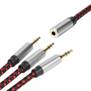 Headset Splitter Three Headphone Jack Earphone Splitter Audio Jack Splitter - Picture 1 of 12