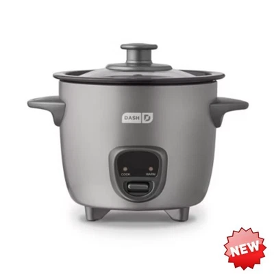 Dash 2-Cup Mini Rice Cooker - Graphite, Auto Keep Warm