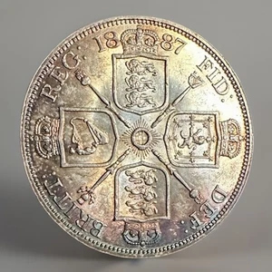 Victoria 1887, Double Florin Superb UNC - Picture 1 of 3