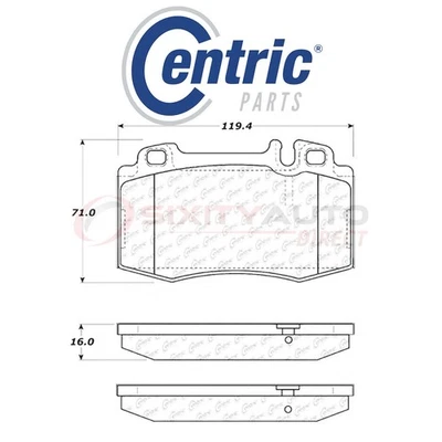 Centric C-TEK Ceramic Disc Brake Pads for 2005-2006 Mercedes-Benz SLK350 wh Foto 1 de 4