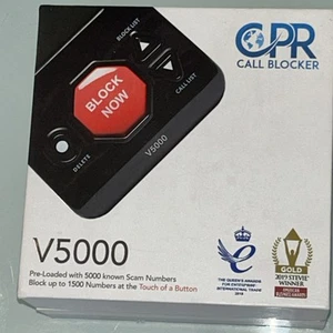 CPR V5000 Bloker połączeń dla telefonów stacjonarnych - Blokuj wszystkie połączenia robo-call i spam! - Zdjęcie 1 z 24