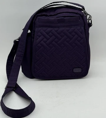 Bolso Bandolera LUG Flapper Acolchado Viaje Convertible Ajustable Correa Púrpura   Foto 1 de 4