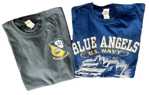 US Navy Blue Angels Unisex Blau Kurzarm T-Shirts Paket 2 Gr. Medium - Bild 1 von 20