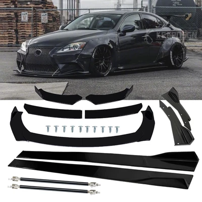 Front Bumper Spoiler Splitter Glossy Black Body Kit For Lexus IS250 IS350 IS300 Foto 1 de 4