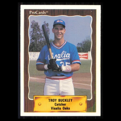 Troy Buckley #2157 1990 ProCards Visalia Oaks Baseball Card MLB NM - Image 1 of 3