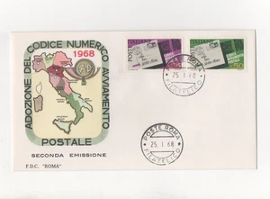 REPUBLIK - FDC - 1968 - CODE - START - POST - ROM - Bild 1 von 1