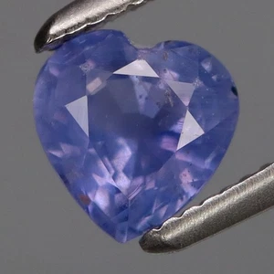 0.73Ct.RARE COLOR Natural Violet UNHEATED Sapphire Tanzania HEART Lovely - Picture 1 of 4