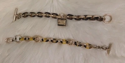 Pulseras Michael Kors (2) imitación caparazón de tortuga tono oro amarillo cierre de palanca  Foto 1 de 4