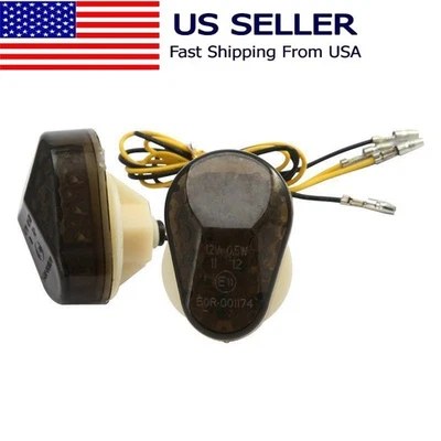 Se adapta a Kawasaki ZZR600 ZX9R ZX7R ZX7R ZX636 luz de señal de giro de montaje empotrado Foto 1 de 4