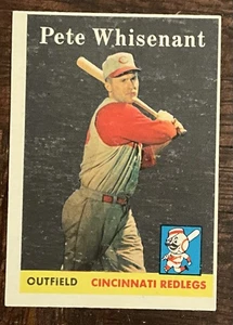 1958 TOPPS # 466 PETE WHISENANT OF THE CINCINNATI REDLEGS NM CONDITION - Picture 1 of 2