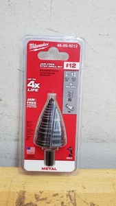 Milwaukee Punta per trapano a gradini senza marmellata in metallo #12 48-89-9212 - Nuova sigillata - Foto 1 di 6