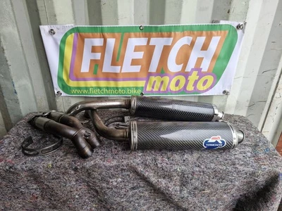 1997 DUCATI 748 916 LASER EXHAUST SILENCERS CANS MUFFLER WITH LINK PIPE - Image 1 of 4
