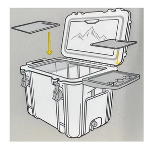 Combo de accesorios OtterBox Venture Coolers mesa auxiliar portavasos tabla de cortar - Imagen 1 de 13