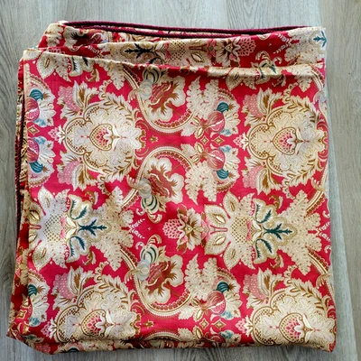 Ralph Lauren Jardiniere пододеяльник полный королева хлопок сатин красное золото пейсли - Изображение 1 из 4