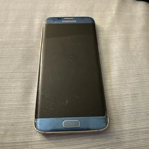 Samsung Galaxy S7 Edge 32GB SM-G935A (AT&T) Blue - Cracked FOR PARTS / REPAIR - Picture 1 of 2