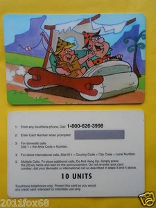 phonecard telefonkarte phone cards 10 units flintstones fred and barney antenati - Picture 1 of 1