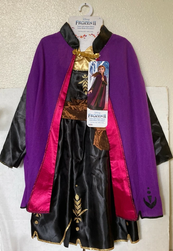 Disney Frozen 2 II Anna Deluxe Dress up Costume Small 4 6x