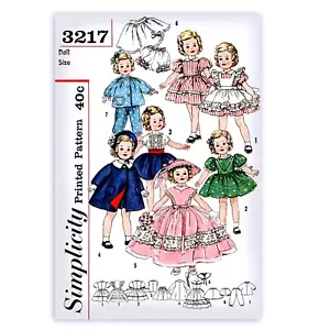 19” Doll Dress Sewing Pattern SIMPLICITY 3217 Coat Skirt Petticoat Hat Pajamas - Picture 1 of 2