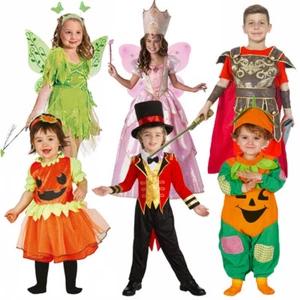 Kids Fairy Pumpkin Gladiator Ringmaster Book Day Halloween Fancy Dress Costume - Picture 1 of 10