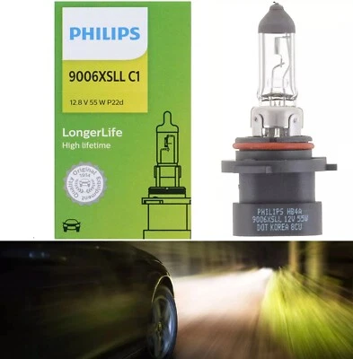 Philips LongerLife 9006XS 55W Una Bombilla Faro Luz Baja Repuesto Lámpara de Stock Foto 1 de 4