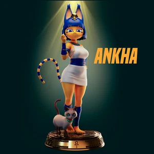 Ankha | 3D gedruckte Figur | bemalt oder Modellbausatz | entworfen von Offizier Rhu - Bild 1 von 1