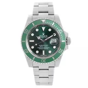 Rolex Uboot 40mm Stahl Eigener Keramik Blende Grün Dial Herren Uhr 116610LN - Bild 1 von 7