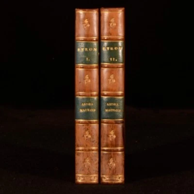 1930 2vol Byron Andre Maurois French Biography Fine Binding First Edition - Image 1 of 4