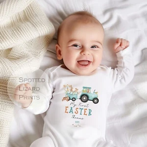 Personalised My first Easter Baby Sleepsuit, Baby Vest or T-shirt - 1st Easter - Picture 1 of 20