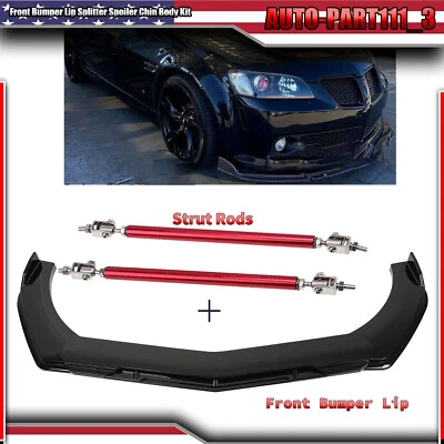 Kit de carrocería de alerón divisor de labios parachoques delantero para Pontiac G8 GT GTO Foto 1 de 4
