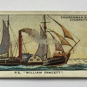 P S WILLIAM FAWCETT - Churchmans Zigarettenkarte Story Of Navigation #44 Steam - Bild 1 von 4