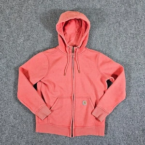 Carhartt Full Zip Hoodie Pink Girls Youth Size Small (4-6) Workwear Flawed - Picture 1 of 7