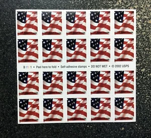 2002USA #3623a 37c Flag Booklet of 20 - (non denomination) Mint NH (#B1111) - Picture 1 of 2