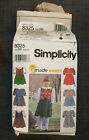 Simplicity 8325 Child Girls' Dress, Vest Sz. Bb 5-8 Sewing Pattern