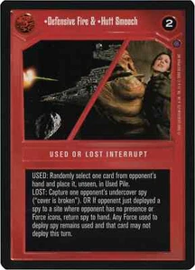 Defensive Fire & Hutt Smooch (Reflections II) | Decipher Star Wars CCG | NM/LP - Picture 1 of 1