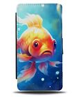 Swimming Goldfish Flip Wallet Case Gold Fish Tank Pet Big Eyes Eyed Fishes CZ24