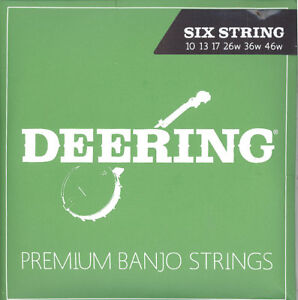 Deering 6 String Banjo Strings 10 13 17 26W 36w 46w Ball End