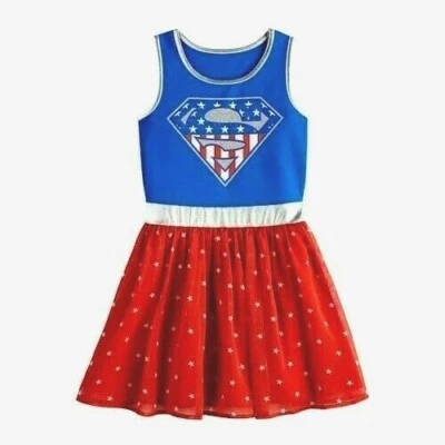 Niñas DC Comics Supergirl Superhéroe Vestido Juegos con disfraces o Disfraz de Halloween L(14) NUEVO Foto 1 de 3