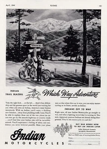Pubblicità Moto Indiana 1944 31/12/2024c - Foto 1 di 1